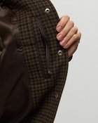 Les Deux Les Deux Varsity Houndstooth Wool Jacket Brown/Grey - Mens - Bomber Jackets