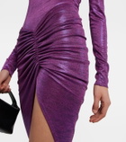 Alexandre Vauthier - Asymmetrical draped midi dress