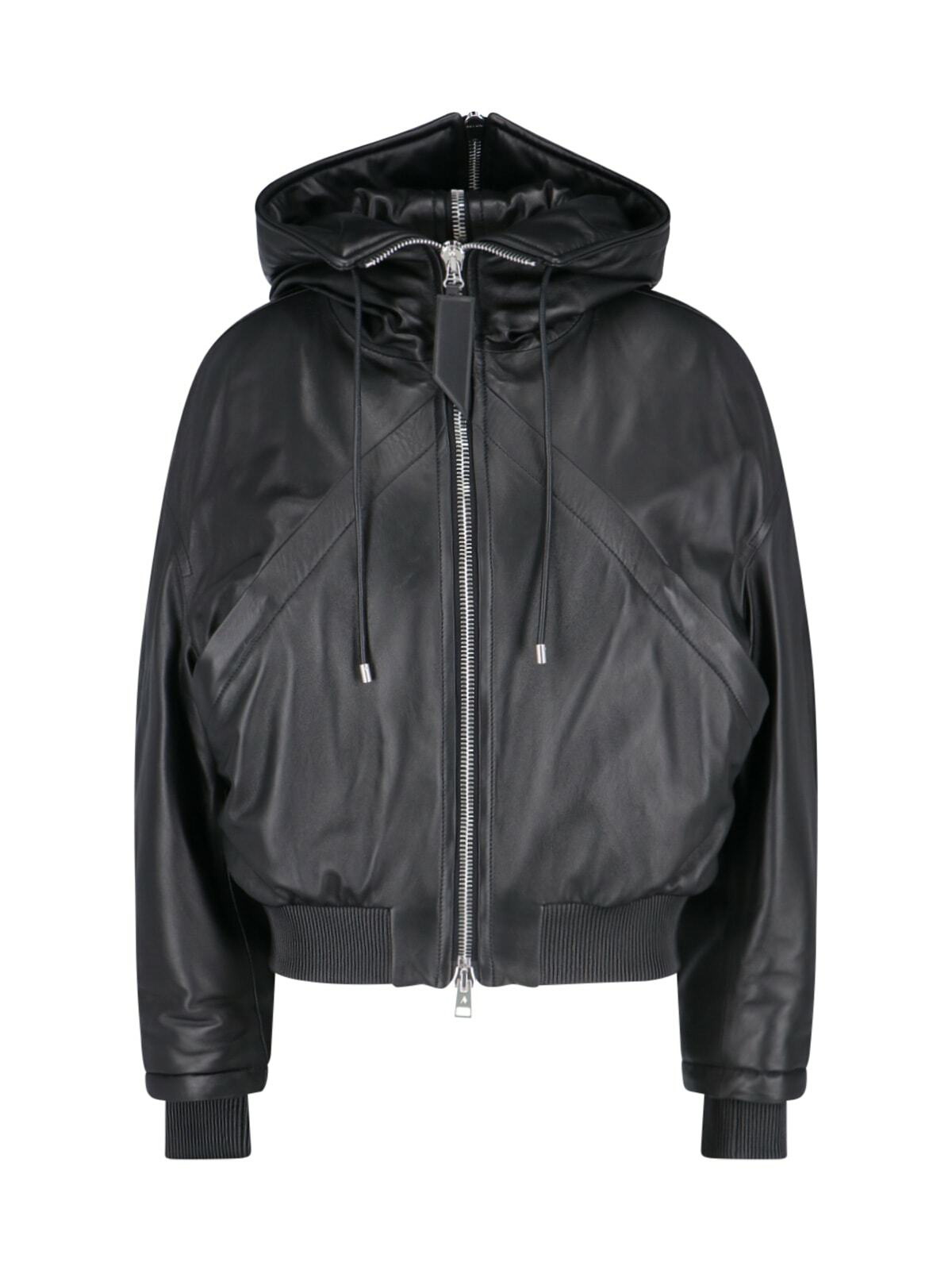 【関税込み】THE ATTICO Hooded bomber jacket The Attico Gray Hooded Bomber Jacket The Attico