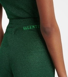 Valentino High-rise Lurex® knit shorts