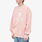 Sporty & Rich Men's Country Crest Crew Sweat in Rose/White