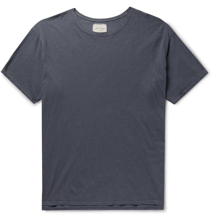 Photo: Greg Lauren - Souvenir Printed Cotton-Jersey T-Shirt - Blue