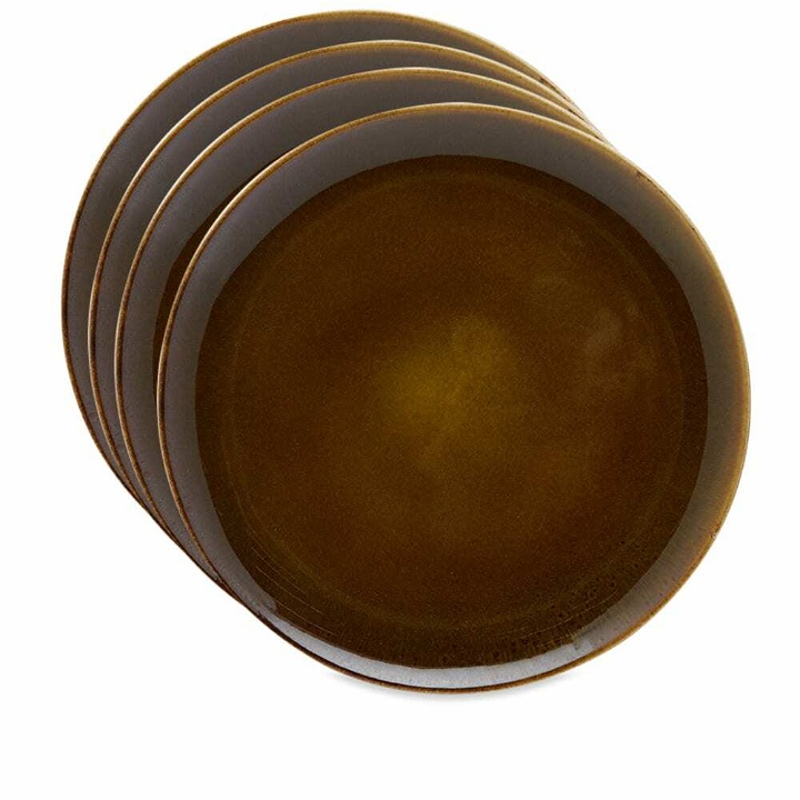 Photo: Soho Home Nero Dinner Plate - Set of Four in Green