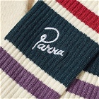 By Parra Men's Striper Logo Crew Sock in Off White