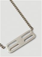 License BB Logo Stud Necklace in Silver