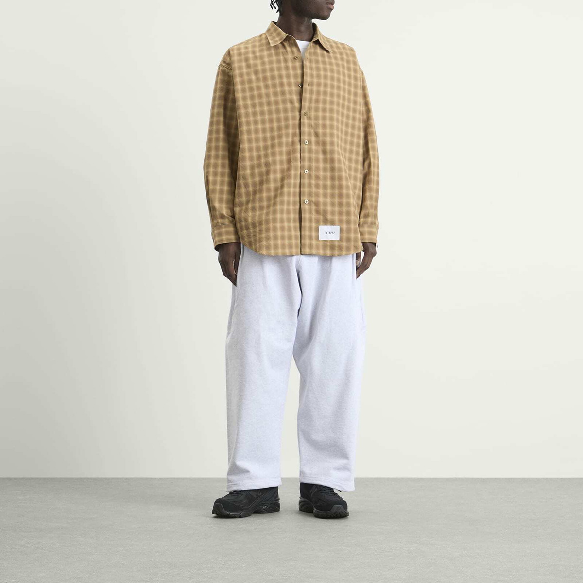 WTAPS Men's Txt 01 Long Sleeve Shirt in Brown