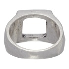 Ksubi Silver Dripps Box Signet Ring
