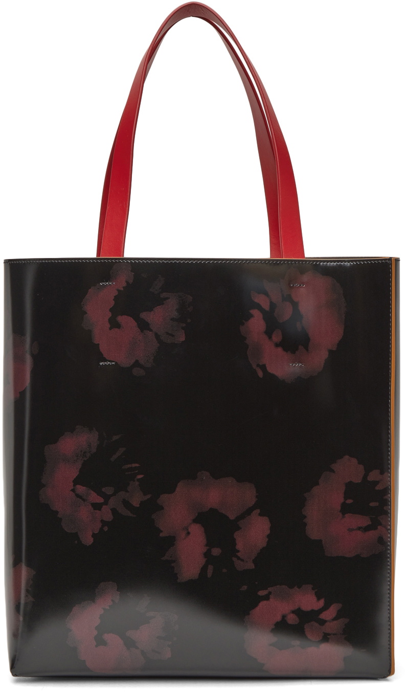 Marni Black Large Print Museo Tote Marni