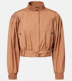 Chloé Gathered belted cotton poplin jacket