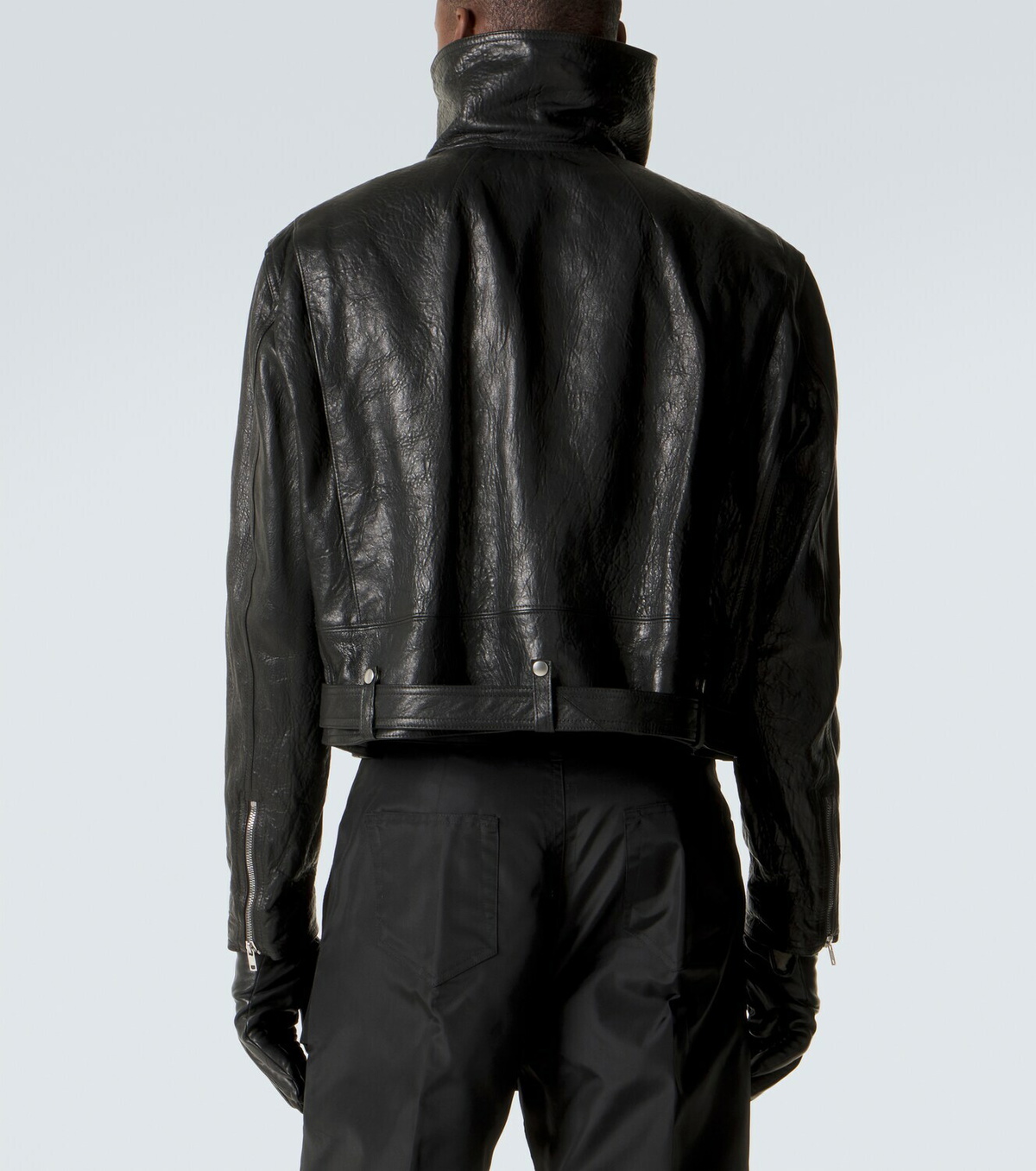 Rick Owens Dracubiker belted leather jacket