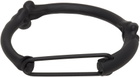 TAKAHIROMIYASHITA TheSoloist. Black Bone Shaped Clip S Bracelet