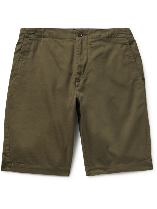 Photo: ASPESI - Cotton-Gabardine Bermuda Shorts - Green