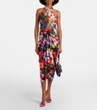 Dolce&Gabbana Floral scarf-detail silk top