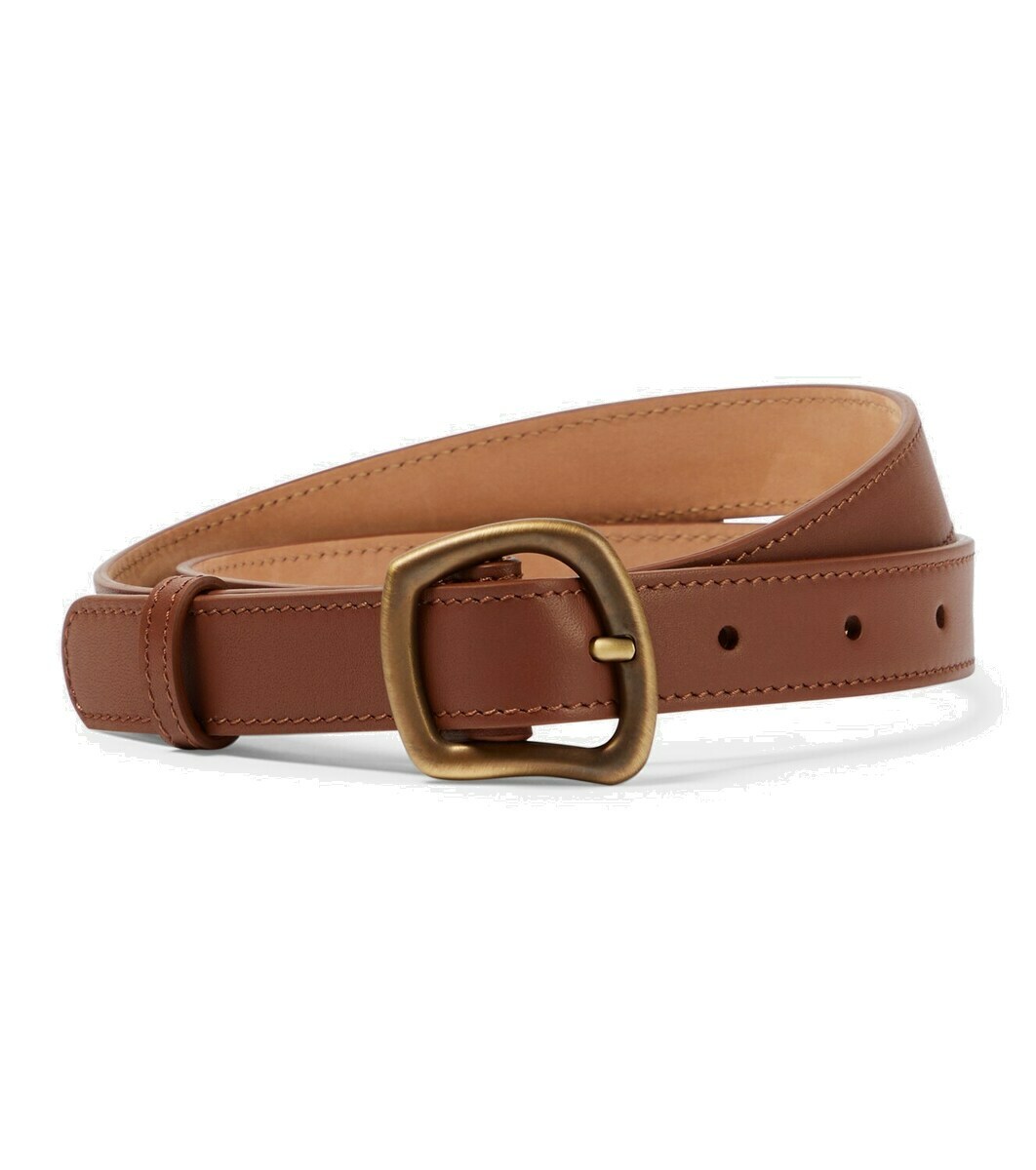 NWT Silvia Tsherassi Simone leather and plastic belt Eines Belt – Silvia Tcherassi USA main image 2