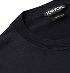 TOM FORD - Slim-Fit Merino Wool Sweater - Blue