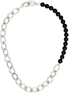 Jil Sander Silver & Black Solidity Necklace