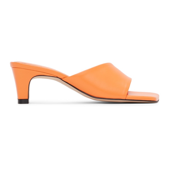 Photo: LOW CLASSIC Orange Slide Heeled Sandals