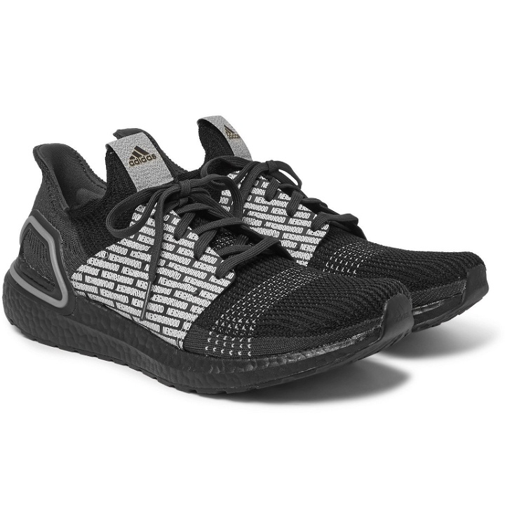 Photo: adidas Consortium - Neighborhood UltraBOOST 19 Rubber-Trimmed Primeknit Sneakers - Black