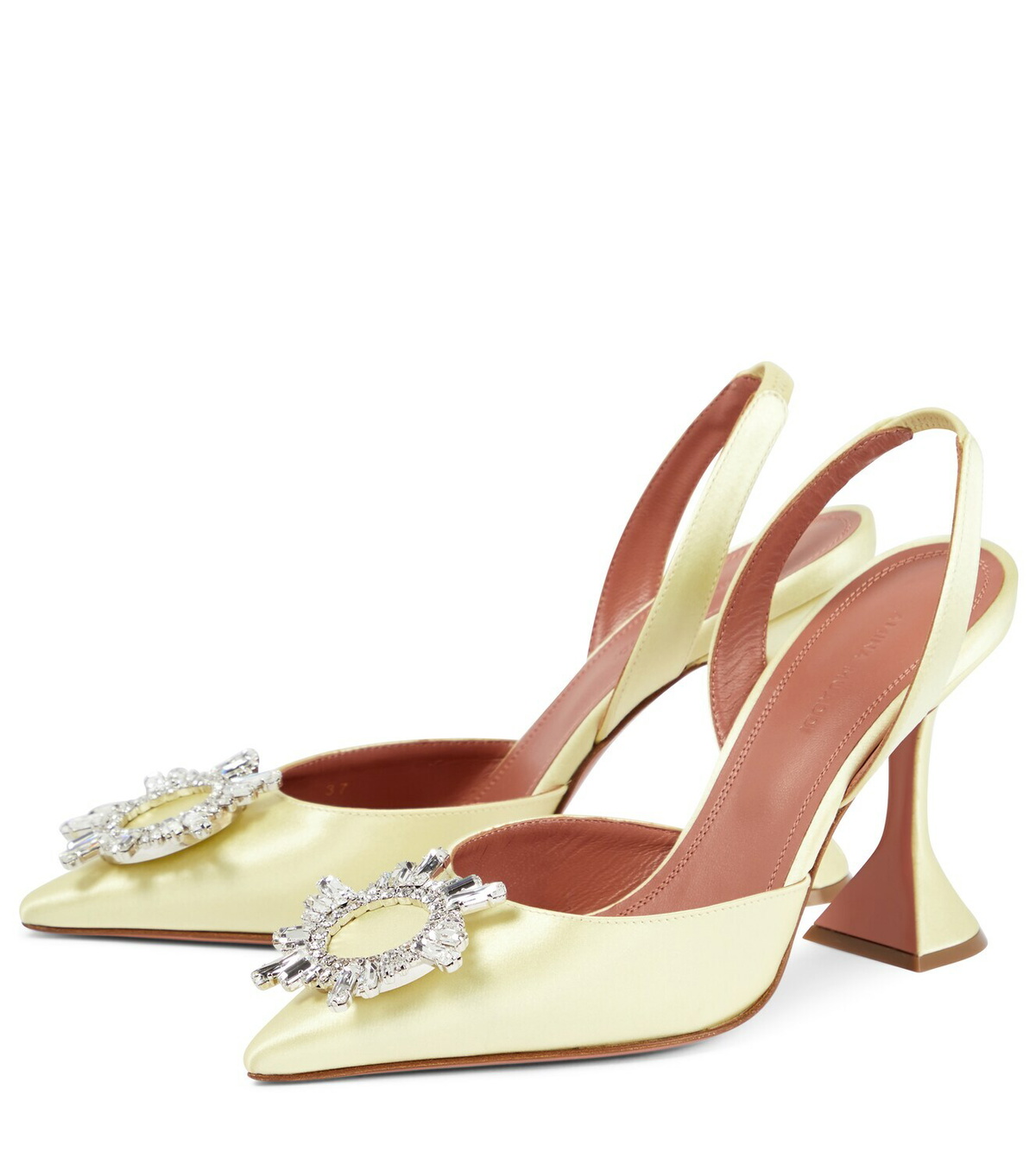 Amina Muaddi Begum satin slingback pumps