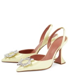 Amina Muaddi Begum satin slingback pumps