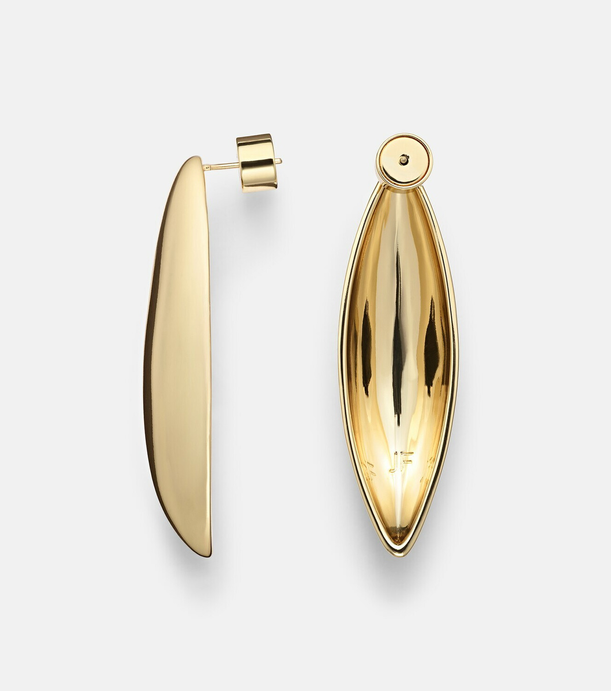 Jennifer Fisher Puffy Dagger Small gold-plated earrings