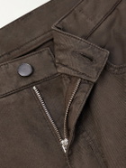 Purdey - Slim-Fit Straight-Leg Cotton-Blend Twill Trousers - Green