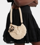 Poupette St Barth Praia Small crochet shoulder bag