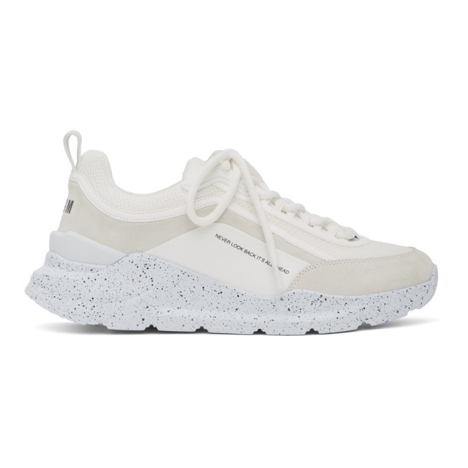 Photo: MSGM White and Grey Z Speckle Sneakers