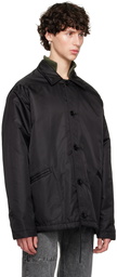 MM6 Maison Margiela Black Spread Collar Jacket