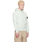 Stone Island Blue 6100062 Organic Cotton Fleece Hoodie