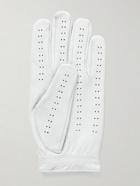 Malbon Golf - Perforated Leather Golf Glove - White