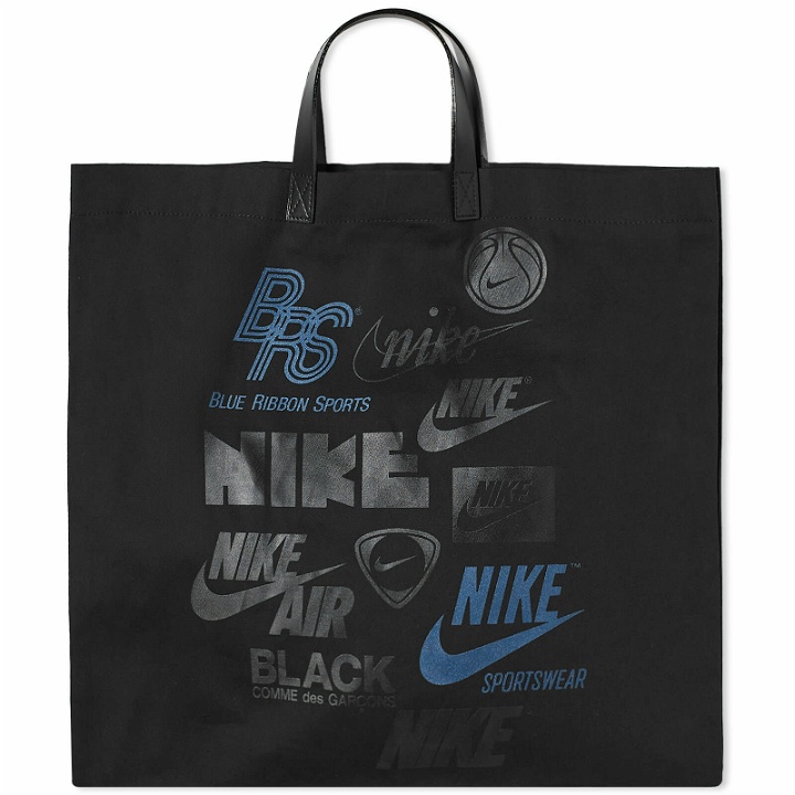 Photo: Comme des Garçons Men's x Nike Multi Logo Print Bag in Black 