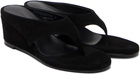 LE17SEPTEMBRE Black Suede Wedge Heeled Sandals
