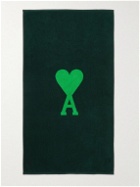 AMI PARIS - Logo-Jacquard Organic Cotton-Terry Beach Towel