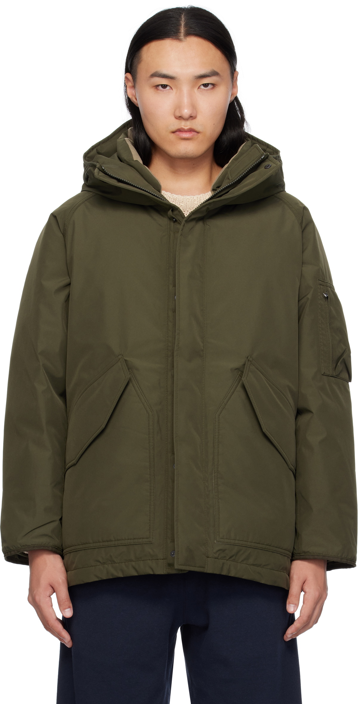 nanamica Khaki GORE-TEX Down Coat Nanamica nanamica Khaki GORE-TEX Down Coat Nanamica