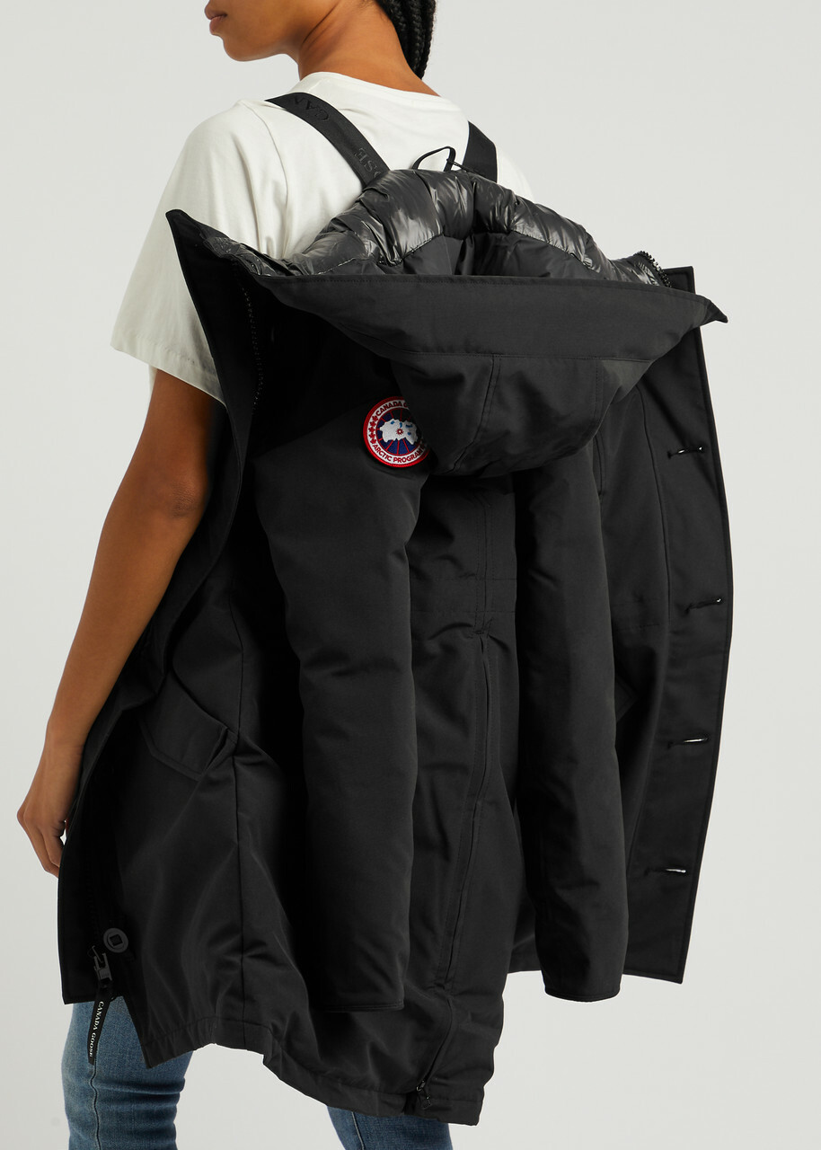 Canada Goose Rossclair Hooded Arctic-tech Parka, Black, Parka, Coat