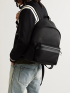 SAINT LAURENT - Leather-Trimmed Shell Backpack