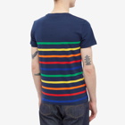 Polo Ralph Lauren Men's Multi Stripe T-Shirt in Newport Navy Multi