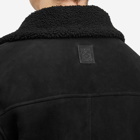 Loewe Men's Shearling Bomber Jacket in Black