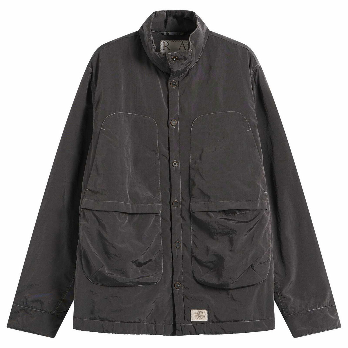 Ranra Men's Epitome Canvas Nylon Padded Overshirt in Steeple Grey