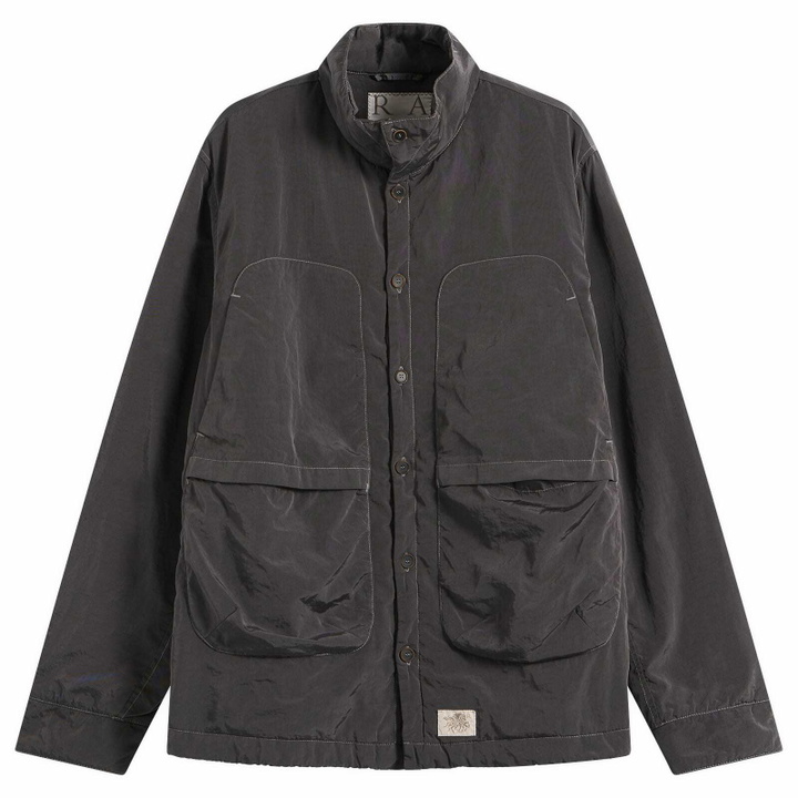 Photo: Ranra Men's Epitome Canvas Nylon Padded Overshirt in Steeple Grey
