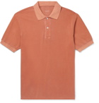Save Khaki United - Slim-Fit Pigment-Dyed Organic Cotton-Pique Polo Shirt - Orange