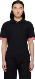 Andersson Bell Black Damaged Polo
