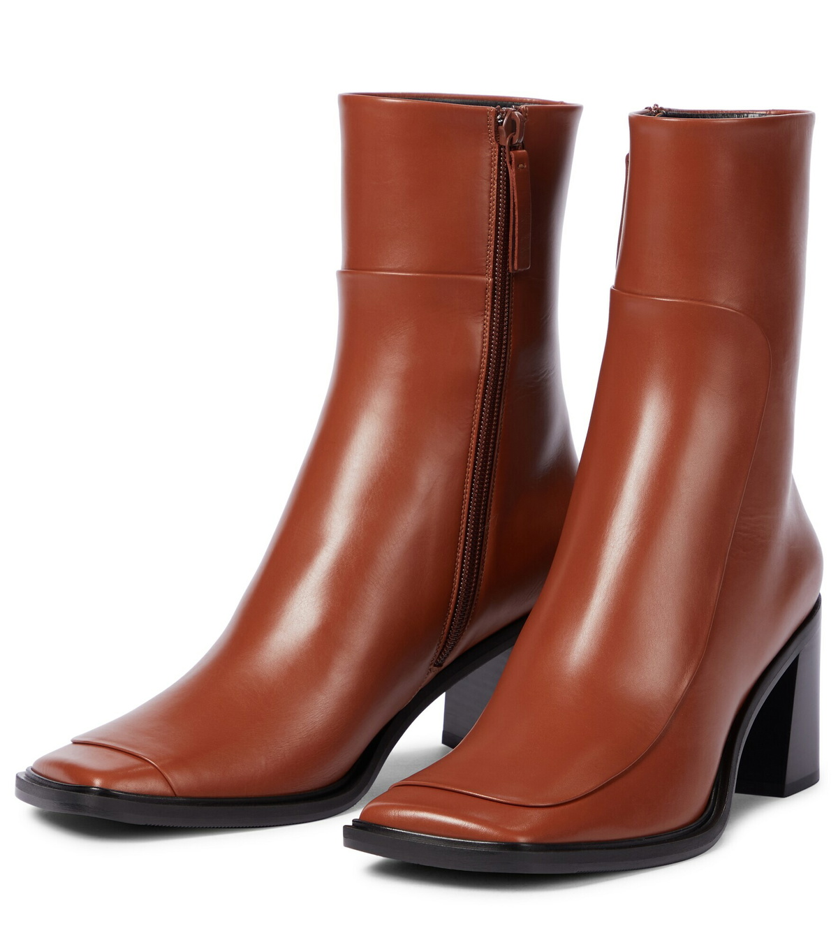 The Row - Patch leather ankle boots The Row