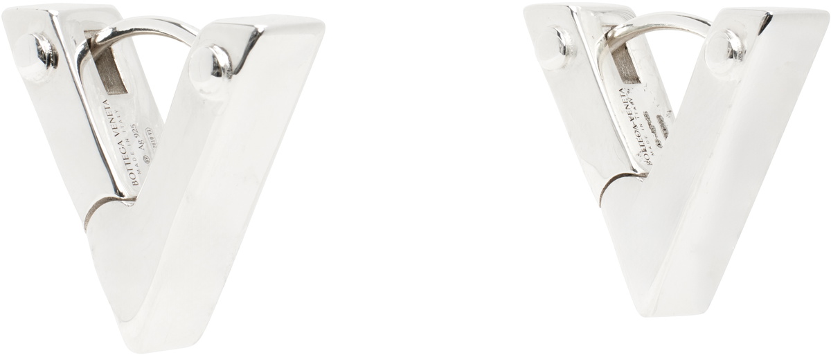Bottega Veneta Silver Rivet Earrings