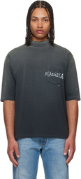 Maison Margiela Black Faded Paint Splatter T-shirt