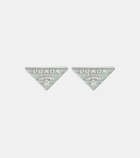 Prada Smalto embellished logo earrings