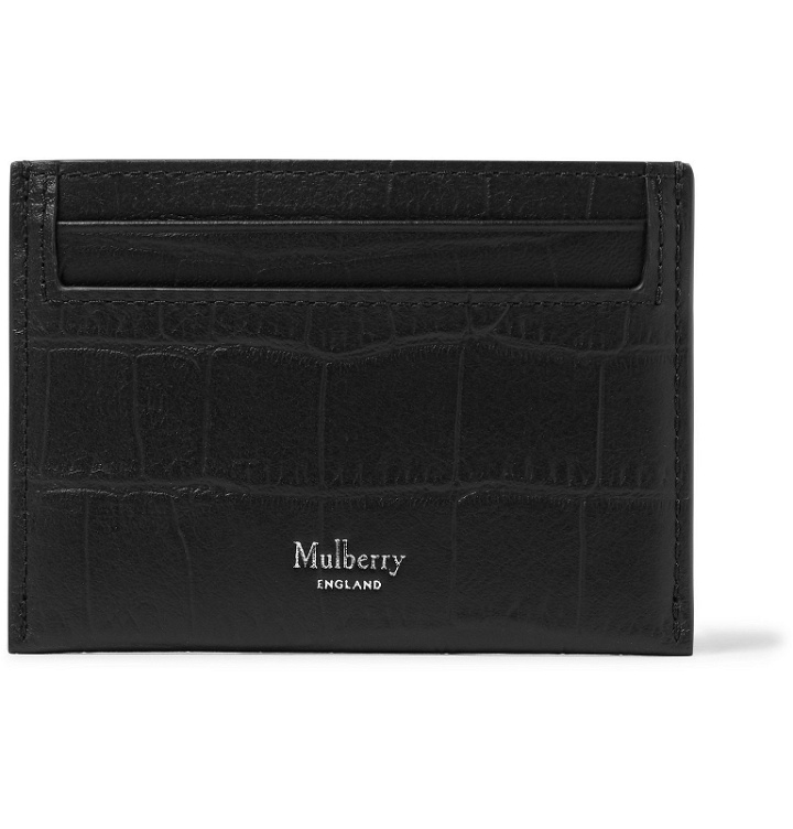 Photo: Mulberry - Croc-Effect Leather Cardholder - Black