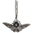Alexander McQueen Silver Flying Beetle Hoop Earring
