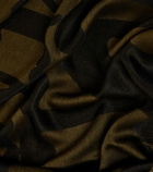 Max Mara Monogram jacquard wool and silk scarf